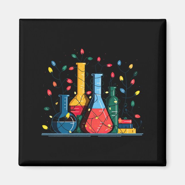 Imán Chemistry Christmas Lights Lover Chemist Science L (Frente)