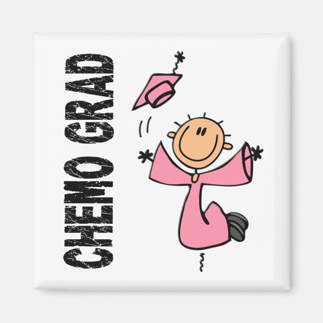 Imán CHEMO rosa GRAD 1 (Cáncer de Mama) (Frente)