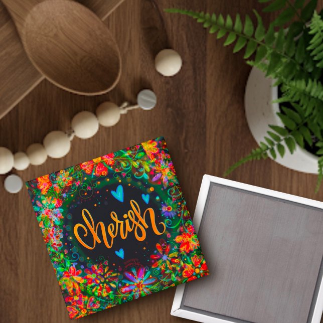 Imán Cherish Bonito floral moda moda diversión Inspirad (Subido por el creador)