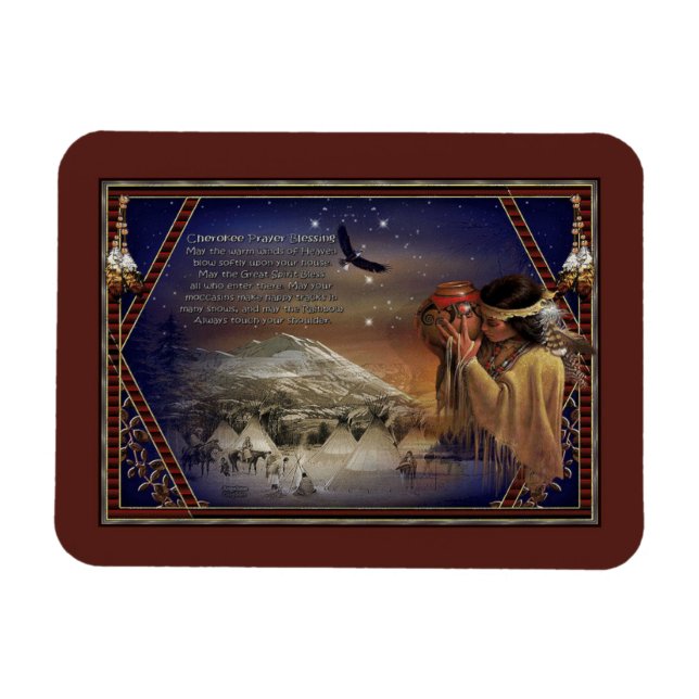 Imán Cherokee Blessing Magnets Nativo Americano (Horizontal)