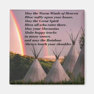 Imán Cherokee Blessing Prayer Magnet