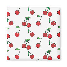 Cherry Berries Color Rojo Patrón Retro Fun moderno