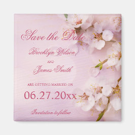 Imán Cherry Blossom Elegant Save The Date Magnets