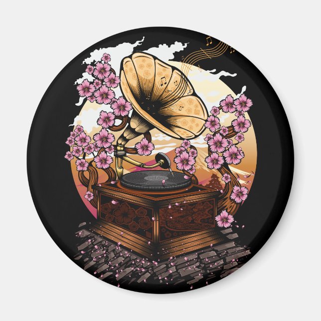 Imán Cherry Blossom Musical (Frente)