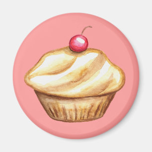 Imán Cherry Cupcake Magnet