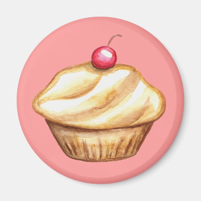 Imán Cherry Cupcake Magnet (Frente)