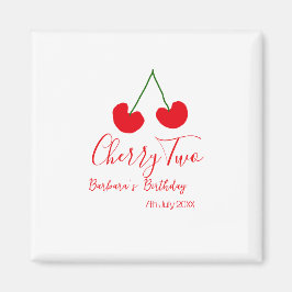 Imán Cherry two 2nd birthday red cherry kids simple 
