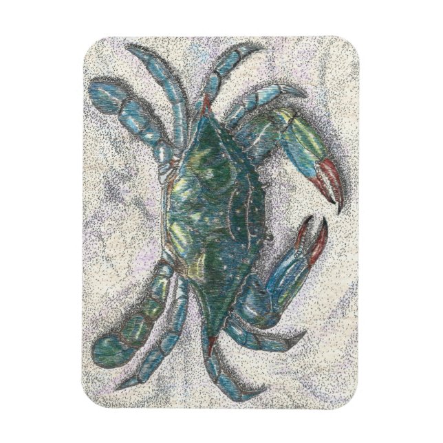 Imán Chesapeake Bay Blue Crab Fridge Magnet (Vertical)