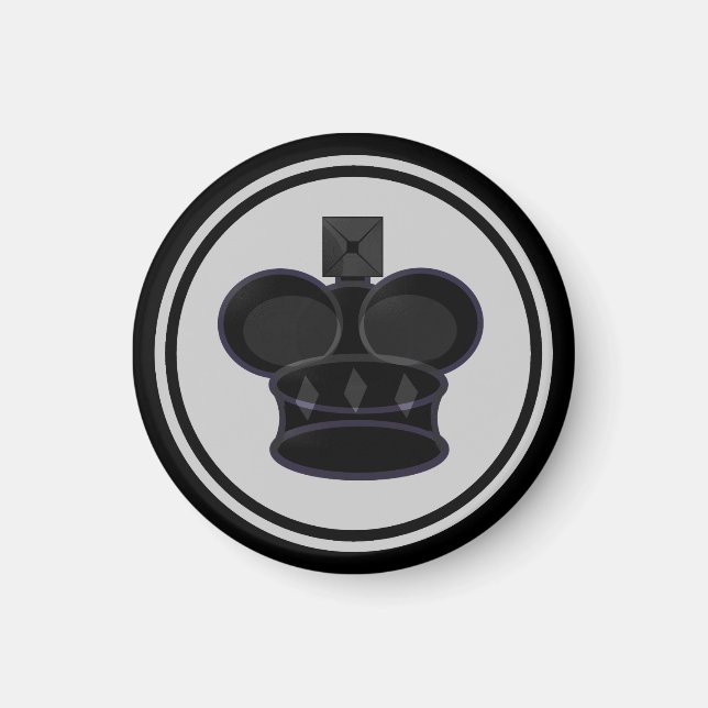 Imán Chess Piece Black King (Frente)