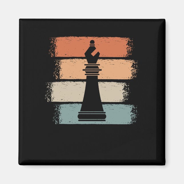 Imán Chess Pieces Retro (Frente)