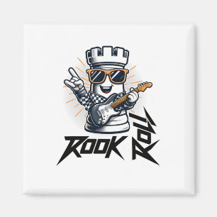 Imán Chess Rook Y Rolly Funny Electric Guitar Music Pl