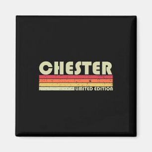 Imán Chester Gift Name Personalized Funny Retro Vintage