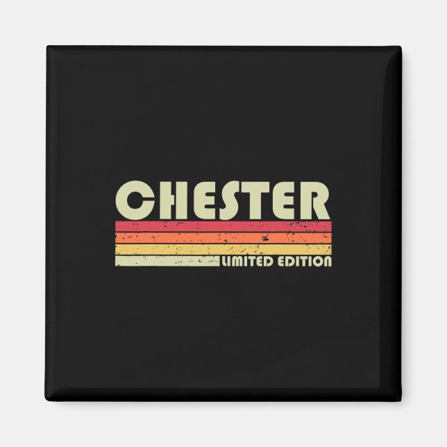 Imán Chester Gift Name Personalized Funny Retro Vintage (Frente)