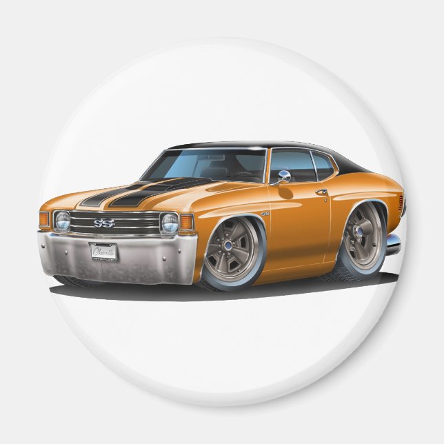 Imán Chevelle Naranja-Black Top Car 1971-72 (Frente)