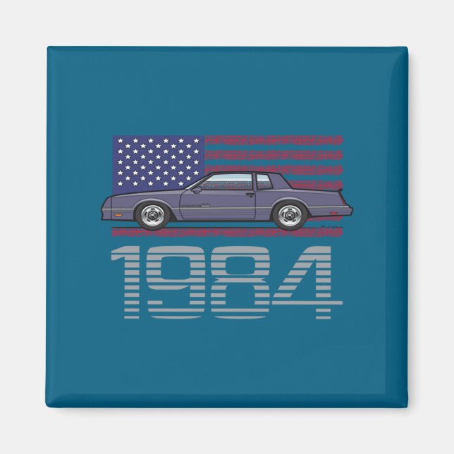 Imán Chevrolet Monte Carlo Azul 1984  (Frente)