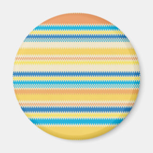 Imán Chevron Colorful Zigzag Stripe Decorativo