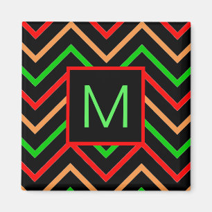 Imán Chevron Fresco Genial en Monograma Negro