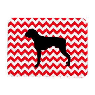Imán Chevron Rojo Con Motor De Fuego Con Silhouette Box