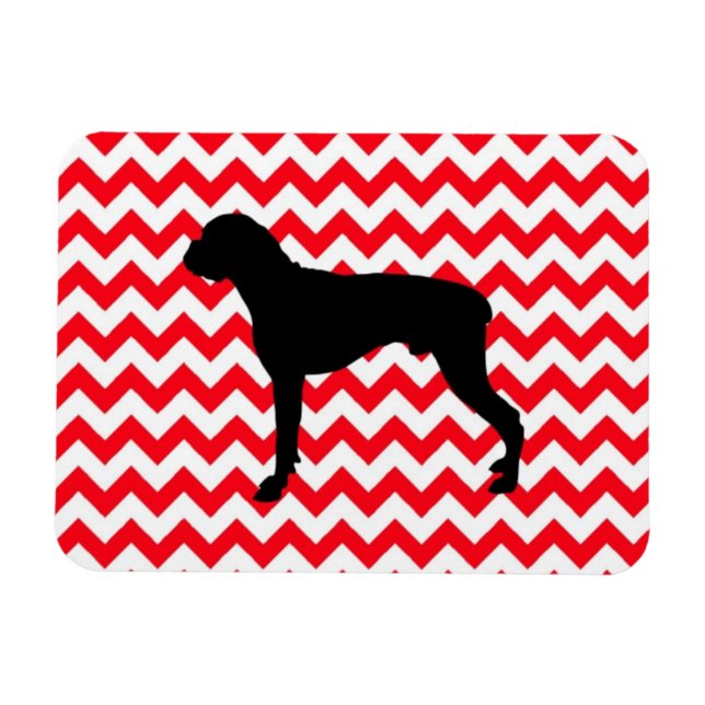 Imán Chevron Rojo Con Motor De Fuego Con Silhouette Box (Horizontal)