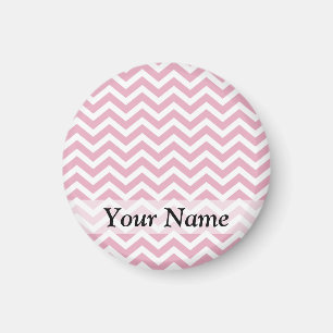 Imán Chevron rosa y blanco