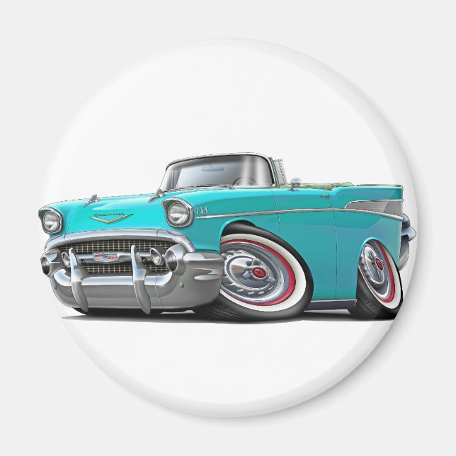 Imán Chevy Belair Turquoise Convertible 1957 (Frente)