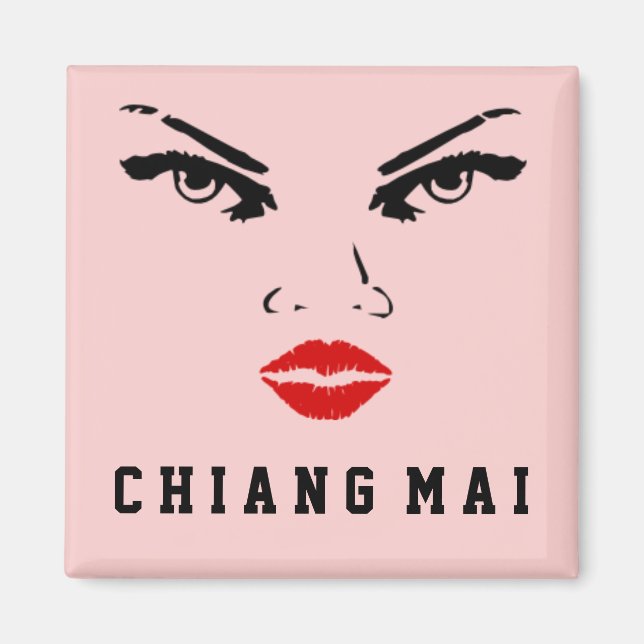 Imán Chiang Mai, mujer tailandesa (Frente)