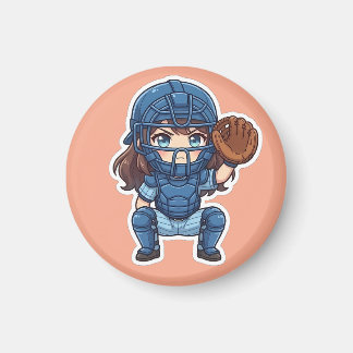 Imán Chibi Baseball 2026 Edition - Catcher Squat