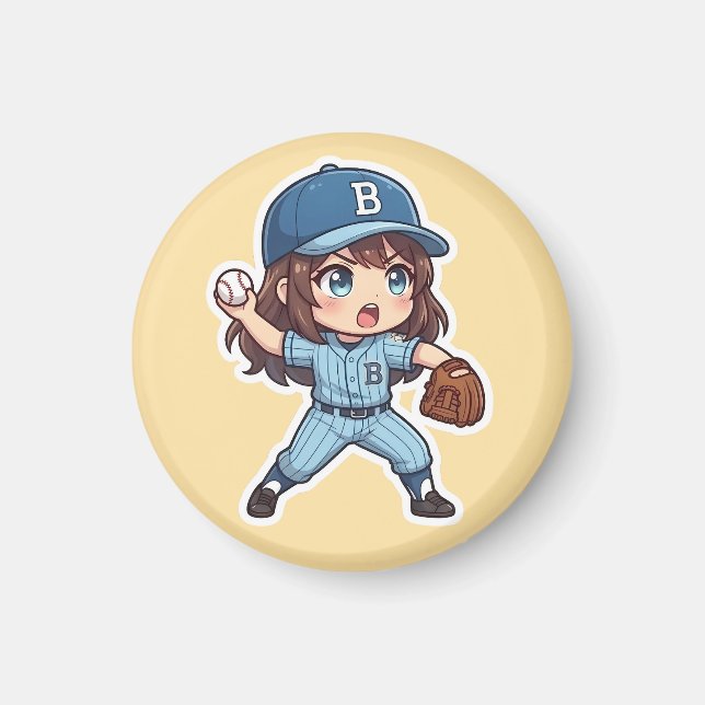 Imán Chibi Baseball 2026 Edition - Pitcher Stride (Frente)