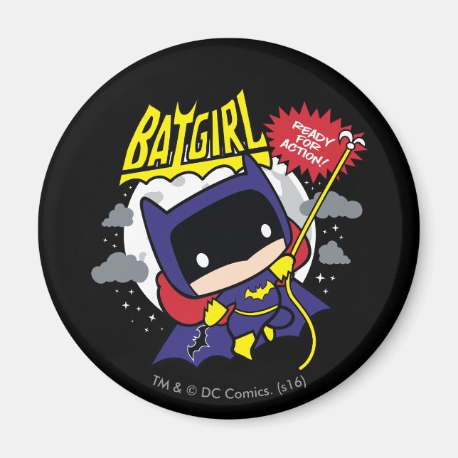 Imán Chibi Batgirl Preparado Para La Acción (Frente)