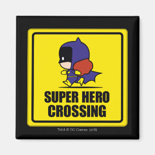 Imán Chibi Batwoman Super Hero Cruzando el Rótulo