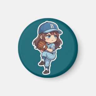 Imán Chibi Béisbol Edición 2026 - Conjunto de Lanzadore