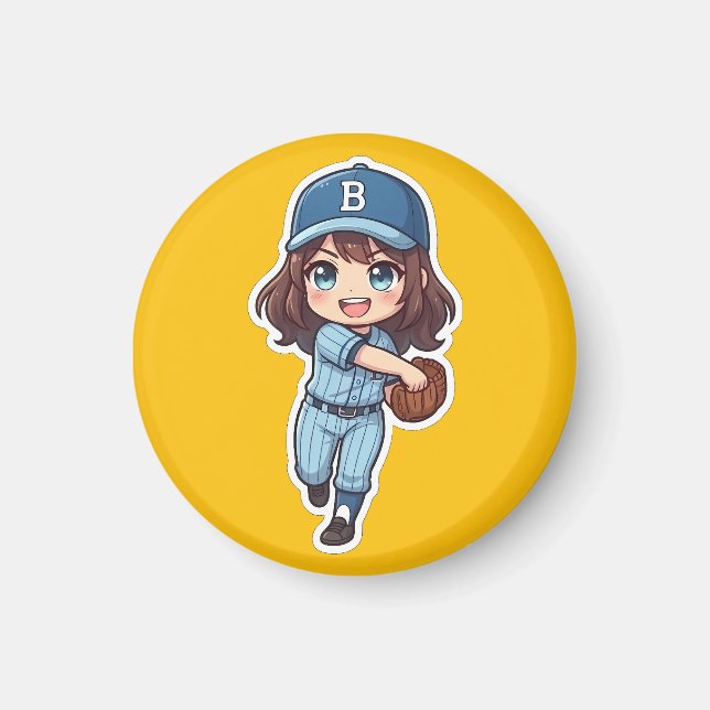 Imán Chibi Béisbol Edición 2026 - Fielder The Cannon (Frente)