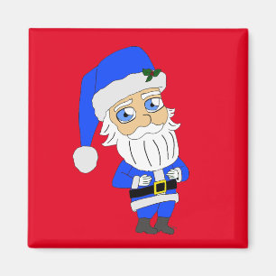 Imán Chibi Blue Suit Santa