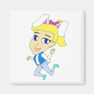 Imán chibi bunnygirl