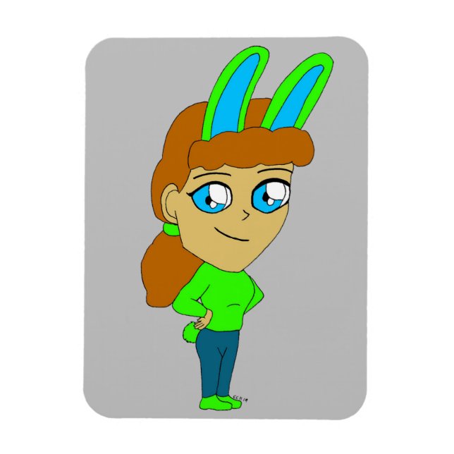 Imán chibi bunnygirl (Vertical)