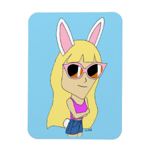 Imán chibi bunnygirl