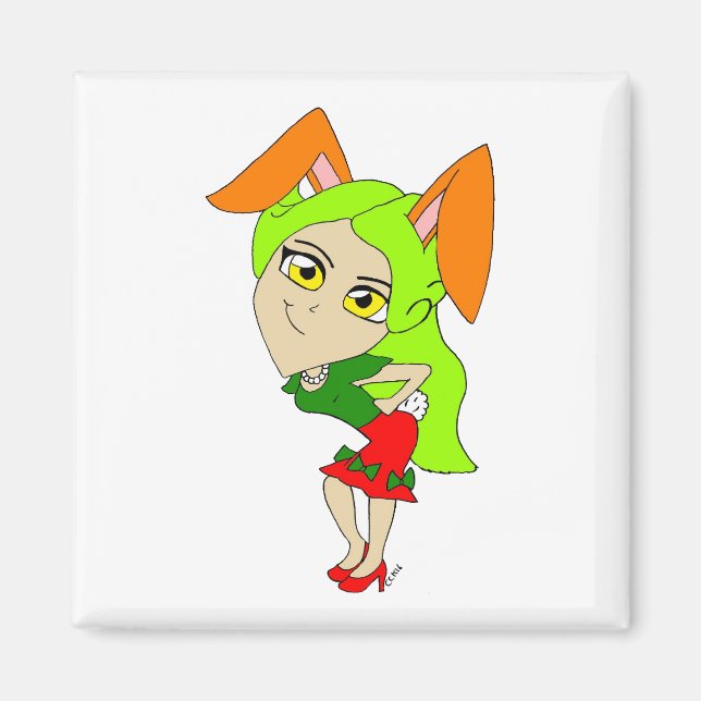 Imán chibi bunnygirl (Frente)
