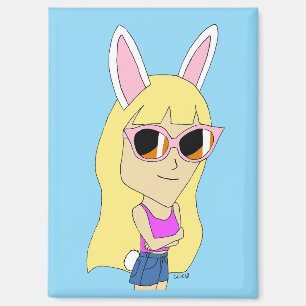 Imán chibi bunnygirl