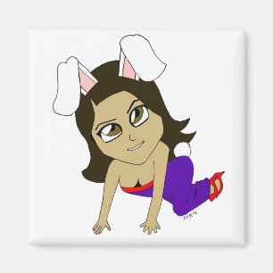 Imán chibi bunnygirl