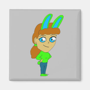 Imán chibi bunnygirl