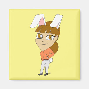 Imán chibi bunnygirl