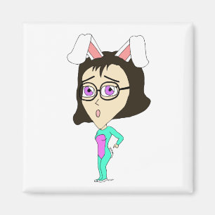 Imán chibi bunnygirl
