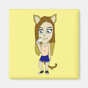 Imán Chibi Catgirl