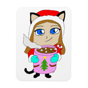Imán chibi catgirl
