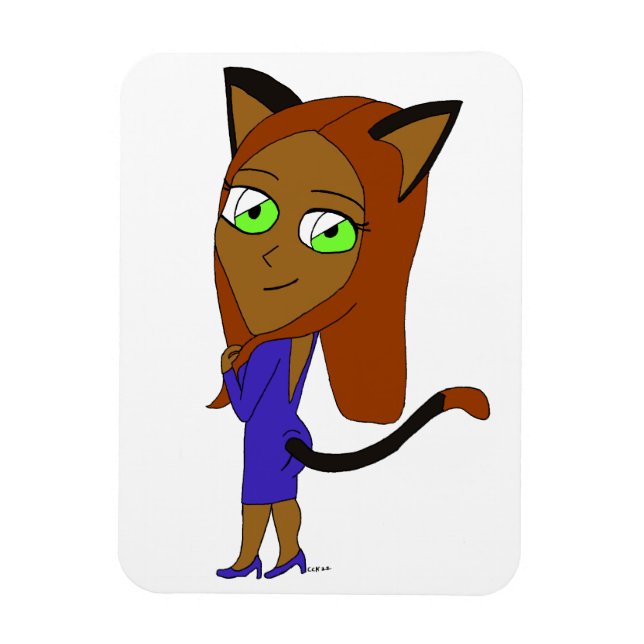 Imán chibi catgirl (Vertical)