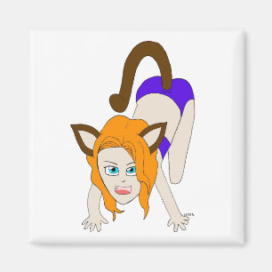 Imán chibi catgirl