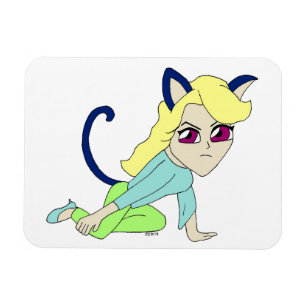 Imán chibi catgirl