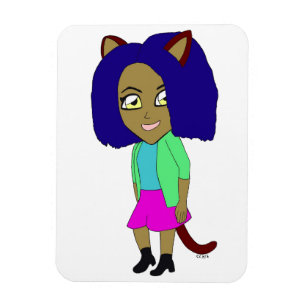 Imán chibi catgirl