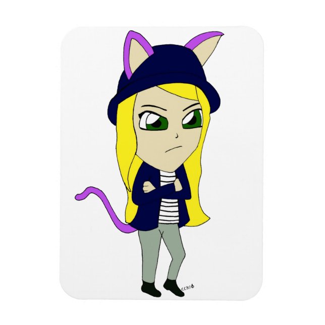 Imán chibi catgirl (Vertical)