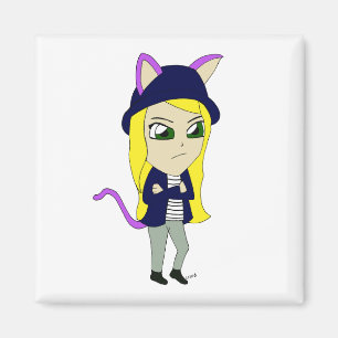 Imán chibi catgirl